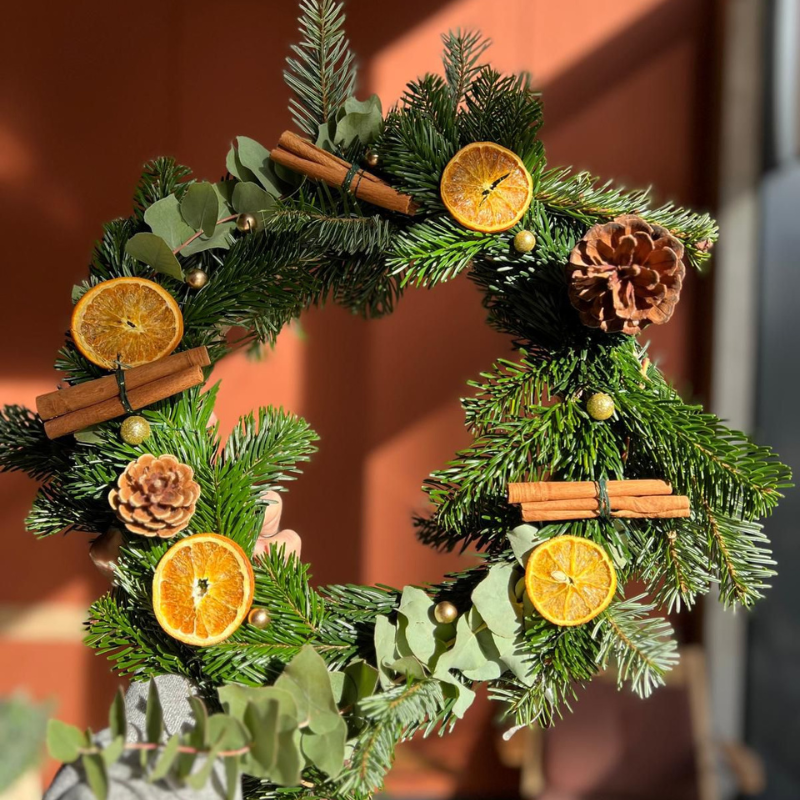 Couronne végétale de Noël